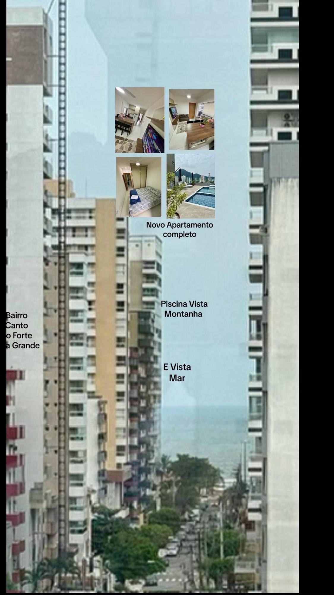 Novo Apto Canto Do Forte, Rua Praia Vista Montanha, Com Wi Fi, Homebeach10, 01 Vaga De Garagem, Melhores Restaurantes Ao Lado Прая Гранде Екстериор снимка